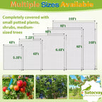 Fruit Tree Netting with Drawstring & Zipper 3 Pcs (6x7.2 FT), Bird Netting for Blueberry Bushes