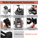 Krewey 2-in-1 Garden Grafting Tools Pruner Kit, V-Graft Omega-Graft and U-Graft, Plant Branch Vine Fruit Tree Cutting Tool Kits Scissors
