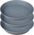 3 Pack of 20 22 inch Plant Saucer (19.2 Inch Base), 3.6" Depth Tray, Large Deep Garden Plastic Flower Planter Plant Trays for Indoors Outdoor Bath Bath (22", Gray)