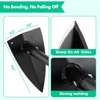 Garden Hoe, Heavy Duty Trenching Hoes with 72 Inch Long Handle, Sharp Edge Triangle Weeding Hoe Garden Tools for Weeds Removal,Cultivating,Digging,Loosen Soil, Trenching, Landscaping Manual Weeder