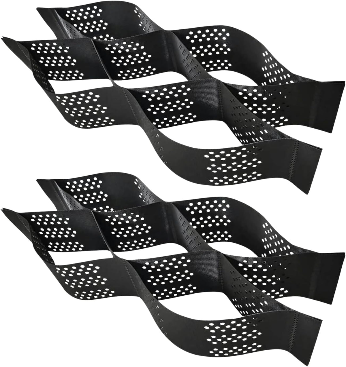 Ground Grid Black Base Grid, Durable Ground Reinforcement for Gardens Yards Pathways Slopes, Parking Landscaping (25x8Ft x 2Inch)
