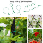 Plant Twist Ties - 8'' Plant Ties for Climbing Plants, Pack of 100, Green
