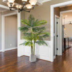Artificial Palm Tree, 7ft Fake Areca Palm Plant with Basket, Large Faux Phoenix Palm UV Resistant Plants for Indoor Outdoor Home Garden Patio Office Décor