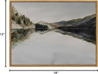 InSimSea Framed Wall Art for Living Room Mountain Reflection Decor Vintage Wall Art Mountain Range Nature Wilderness Art Decorative Rustic for Living Room Bedroom Office Wall Decor 12x16in