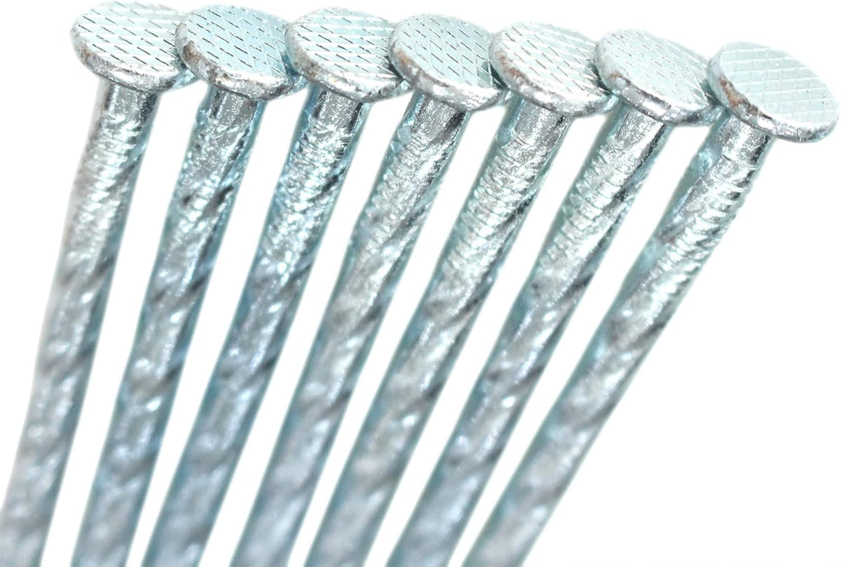 50/100/150 Pack 6" Solid Galvanized Non-Rust Metal Garden Stakes Spiral Landscape Edging Anchors for Paver Edging, Gardening, House Construction, etc (100)