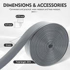 LukLoy 2" Wide 20ft Long Vinyl Straps for Patio Chairs Repair DIY + 20 Rivets, Replacement Straps for Lawn Chairs Patio Garden Balcony Outdoor Lounge Dining Furniture Repair, Grey