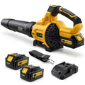 LOSART Leaf Blower Cordless, 650CFM & 3 Speed Levels, 1200W Electric Cordless Leaf Blower with 2 x 5.0Ah Batteries & Fast Charger, Blowers for Lawn Care, Yard, Blowing Leaves, Dust, Snow