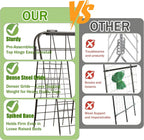 Heavy Duty 50"x17" Adjustable A-Frame Trellis for Climbing Plants – Rust-Proof Metal Garden Trellis with Dense Grid Design, Perfect for Raised Beds, Tomatoes, Cucumbers & Outdoor Vines (Black, 2 Pcs)
