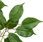 Ficus Leaves Artificial Branches 35.4" Faux Ficus Tree Branches Fake Greenery Plant Spray for Tree DIY Arch Wedding Bouquet Wreath Wall Decor - 3PCS