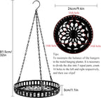 Metal Plant Hanger Indoor Outdoor, Plant Hanger for Indoor Outdoor Plants, Flower Pot Hanging Plant Holder, Hanging Plant Shelf, Black, 1pcs
