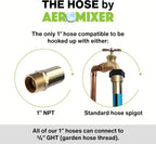 Aeromixer THE HOSE - 1 Inch Garden Hose 50 Ft, Kinkless Commercial Garden Hoses, Heavy Duty Industrial Water Hoses for Outdoors, 650 PSI High-Pressure Watering Tool for Farming and Gardening