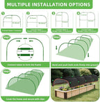 Garden Shade Cloth Kit 78.7"x59" Garden Sun Shade Cloth with Hoops for Heat Protection 75% Black Plant Shade Cloth Garden Greenhouse Grow Tunnel Shade Cloth Row Cover for Outdoor Plants Vegetables
