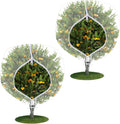 Fruit Tree Netting Covers with Zipper to Protect from Squirrels and Birds Large Netting for Fruit Trees Net Protection, White, 10' x 10', 2 Pack