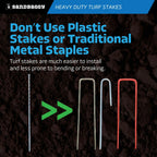 Sandbaggy 18" Heavy Duty Galvanized Artificial Turf Stakes - Spiral Landscape Nails - Ground Spikes/Pins, Synthetic Grass, Lawn, Edging, Weed Barrier Fabric (18 inch - Ultra Heavy Duty, 25, Count)