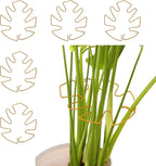 Spiritlele 5 Pcs Golden Plant Stem Support Holder Set Monstera Plant Support Clamp Growth Accessories for Indoor Plants Small