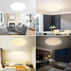 24 Inch Led Ceiling Light Fixture, Ultra Thin Flush Mount, Dimmable with Remote Control, 56W, 5600 Lumen, Modern, Round, White, for Kitchen, Dining Room, Bedroom, Living Room, Home Office