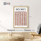 VCK 20x30 Poster Frame Set of 4 - Oak, Gallery-Quality Wood Picture Frames, 1.1-Inch Wide Border, Polished Plexiglass, Vertical or Horizontal Wall Display for Photo/Art/Prints, Natural Oak