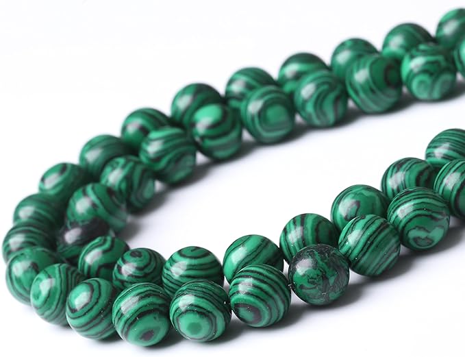 Turquoise Stone Beads Gemstone Round Crystal Energy Jade Beads Stone Beads for Jewelry Making DIY Bracelet Necklace Jewelry Making 1 Strand 15.5inch 60PCS 6MM