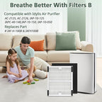 Replacement Filters b for Idylis AC-2125, AC-2126, IAF-H-100B, IAP-10-125, IAPC-40-140, IAP-10-150, IAP-10-050 Air Purifiers (2 Pack)