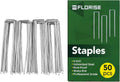 6 Inch Garden Stakes, 50 Pack Landscape Staples Anti-Rust 11 Gauge Galvanized Ground Stakes Pins for Yard Fabric, Lawns, Weed Barriers, Landscape Fabrics, Irrigation Hose