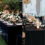 6 Pack Black Table Cloth Rectangle Table 60 x 126 Inch Tablecloths for 6 Foot Rectangle Tables. Stain and Winkle Resistant Polyester Washable Table Cloths for Parties Wedding Dining