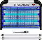 Indoor Electric Bug Zapper, 2800V Powerful Flying Insect Mosquito Killer w/ 20W Blue Light Attract, Plug-in Pest Control Machine for Moth, Fruit Fly, Fungus Gnat, Garage Bug Catcher/Eliminator/Trap