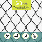 Bird Netting for Garden, Fetanten 7.5 x 33 FT Netting for Garden Protection Vegetables Fruit Trees Blueberry from Birds Deer Poultry, Heavy Duty Woven Mesh Net Animal Fencing with Ties and Staples