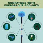 EVERSPROUT 8-10 Feet Standing Reach | 1.5-to-3 Foot Cobweb Duster and Extension-Pole Combo & Lightweight 3-Stage Aluminum Pole | Hand-Packaged Indoor/Outdoor Use Brush Attachment