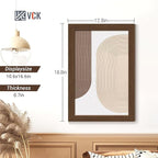 VCK 11x17 Picture Frame Set of 4 - Brown, Gallery-Quality Wood Poster Frames, 1.1-Inch Wide Border, Polished Plexiglass, Vertical or Horizontal Wall Display for Photo/Art/Prints, Brown