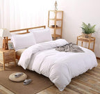 1000 Thread Count Super King Duvet Cover Set 100% Egyptian Cotton, True Luxury Hotel Quality Quilt Comforter Cover with Zipper Closure (White)