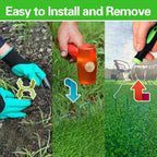 Bakulyor 200Pcs Green Landscape Staples 6 Inch Garden Artificial Turf Stakes Staples, 11 Gauge Lawn Galvanized Ground Fabric Pins for Weed Barrier Sod Decorations Holding Fence and Irrigation Tubing