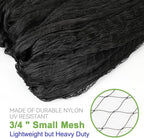OGORI 25' x 50' Bird Netting Heavy Duty Nylon 3/4" Mesh Garden Netting Protect Fruit Trees, Plants and Vegetables