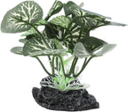 Aquarium Plastic Plants, Silk Aquarium Plants, Silk Plants for Betta Fish Tank, Plastic Plant Decoration for Aquarium, Green, Round Leaves, 3.94" Tall