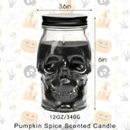 Gothic Skull Candle, Large Skull Candle Halloween Gothic Decorations for Home Table Bar Indoor Room,Scary Halloween Decorations Indoor Black