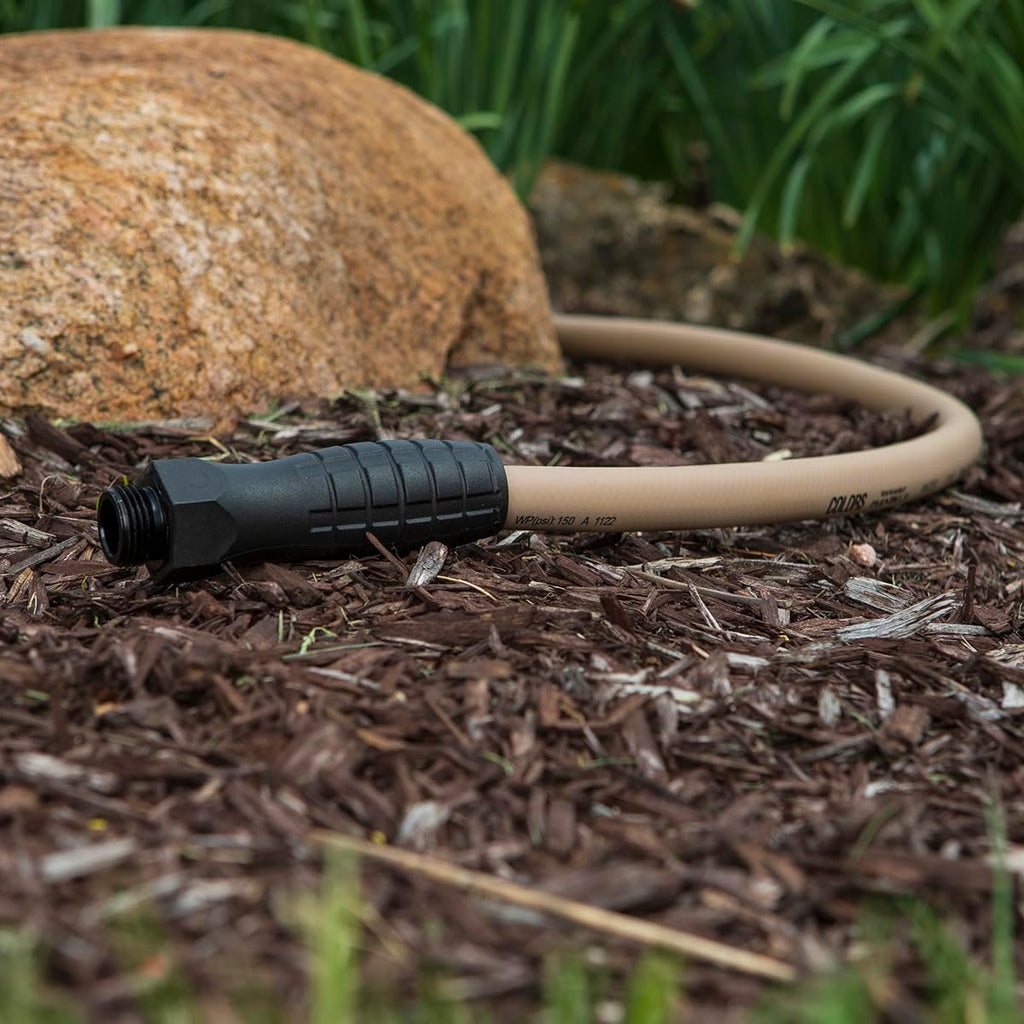 Flexzilla Colors SwivelGrip Garden Hose 5/8 in. x 50 ft., Lightweight All-Weather Water Hose, Durable and Flexible, Leak-Free Connections, Brown Mulch