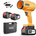 Electric Leaf Blower Cordless,800000RPM Adjustable Gear Handheld Leaf Blower with 2 * 4.0Ah Batteries and Charger Included.Power blowers for Lawn Debris.