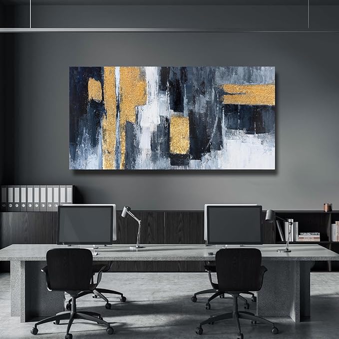 VAYIMDH Neutral Wall Decor Modern Wall Art Abstract Canvas Wall Poster 24"x48" Wall Print for Dining Room Area Decorations for Bedroom