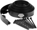 4 in x 164 Ft Garden Landscape Edging, No Dig Garden Edging Border Kit with 300 Pcs Spikes for Flower Bed Lawn Yard Grass Black