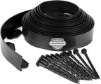 4 in x 164 Ft Garden Landscape Edging, No Dig Garden Edging Border Kit with 300 Pcs Spikes for Flower Bed Lawn Yard Grass Black