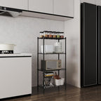 4 Tier Shelves Storage, Wire Shelf Unit, Standing Adjustable Metal Shelves Organizer, Storage Racks for Restaurant Garage Pantry Kitchen Garage(21.2 '' x 11.4" x 43.3 ")