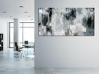 NINEASO Black Gray Abstract Wall Art - Abstract Canvas Pictures for Wall Decor Modern Abstract Canvas Painting Artwork for Living Room Bedroom Home Office Wall Decorations 29" x 58"
