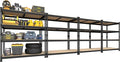 PrimeZone 40" W x 20" D x 59" H Heavy Duty Storage Shelves, 4 Tier Adjustable Garage Shelving Unit, Metal Organizer Shelf Utility Rack for Warehouse Pantry Closet Kitchen, Black, 4 Pack