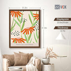 VCK 24x30 Poster Frame Set of 4 - Brown, Gallery-Quality Wood Picture Frames, 1.1-Inch Wide Border, Polished Plexiglass, Vertical or Horizontal Wall Display for Photo/Art/Prints, Brown