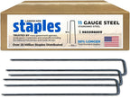 Sandbaggy USA Made 9-inch Landscape Staples - Garden Stakes - Landscaping Fabric, Netting, Sod, Artificial Turf (11 Gauge, 5000, Count)