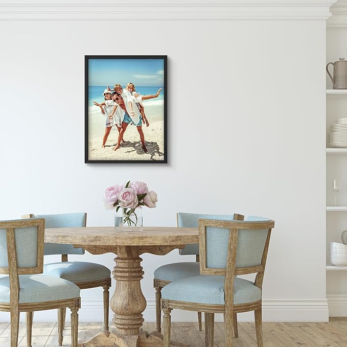 wall26 Custom Framed Poster Wall Art for Living Room, Bedroom Canvas Prints for Home Decoration Ready to Hang - 12"x16" Black