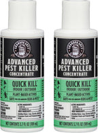 Grandpa Gus's Advanced Natural Pest Control with Clove & Cottonseed Oil - Indoor/Outdoor Insect Killer for Spiders, Ants, Roaches, Earwigs, Bed Bugs & More, Pet-Friendly, Concentrate 2 Pack