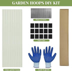 Garden Hoops 120pcs, Sunwuk Greenhouse Hoops for 2.5-5.5ft Wide Raised Bed, 24 Sets of 7.2ft Long Super Bendable Fiberglass Support Hoops Frame, Mini Greenhouse Strip for Row Cover(M Size)