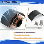 PTNHZ Universal Stainless Steel Air Intake Filter Cover Heat Shield Fits for 2.5-3.5" Cone or Cylinder Filter Carbon Fiber