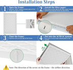 16x25x1 MERV 11 Air Filter, Quality AC/HVAC Furnace Filter，2 Reusable ABS Frame + 8 Pack Replaceable Filter Media，Breathe Fresher and Cost-effective