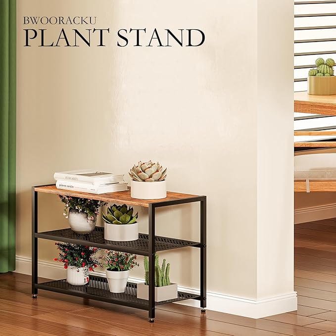 Shoe Rack, 3-Tier Shoe Shelf with Dense Metal Mesh, Durable Industrial Freestanding Shoe Rack for Front Door Entrance, Hallway, Entryway, Living Room, Bathroom (25"Wx11.02"Dx15.75"H Rustic)